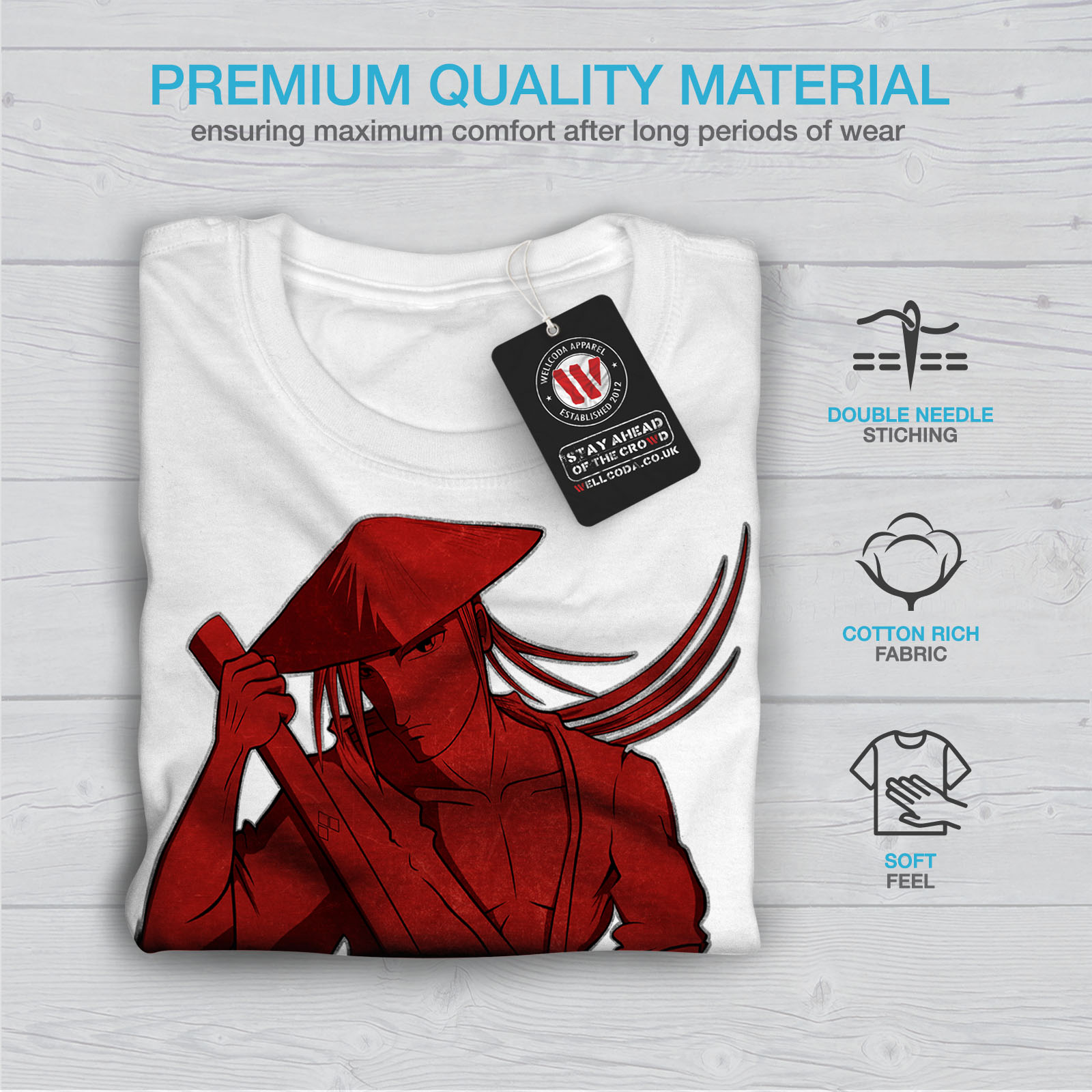 Wellcoda Anime Art Katana Mens T-shirt Cold Graphic Design Printed Tee Wellcoda Anime Art Katana Mens T-shirt Cold Graphic Design Printed Tee