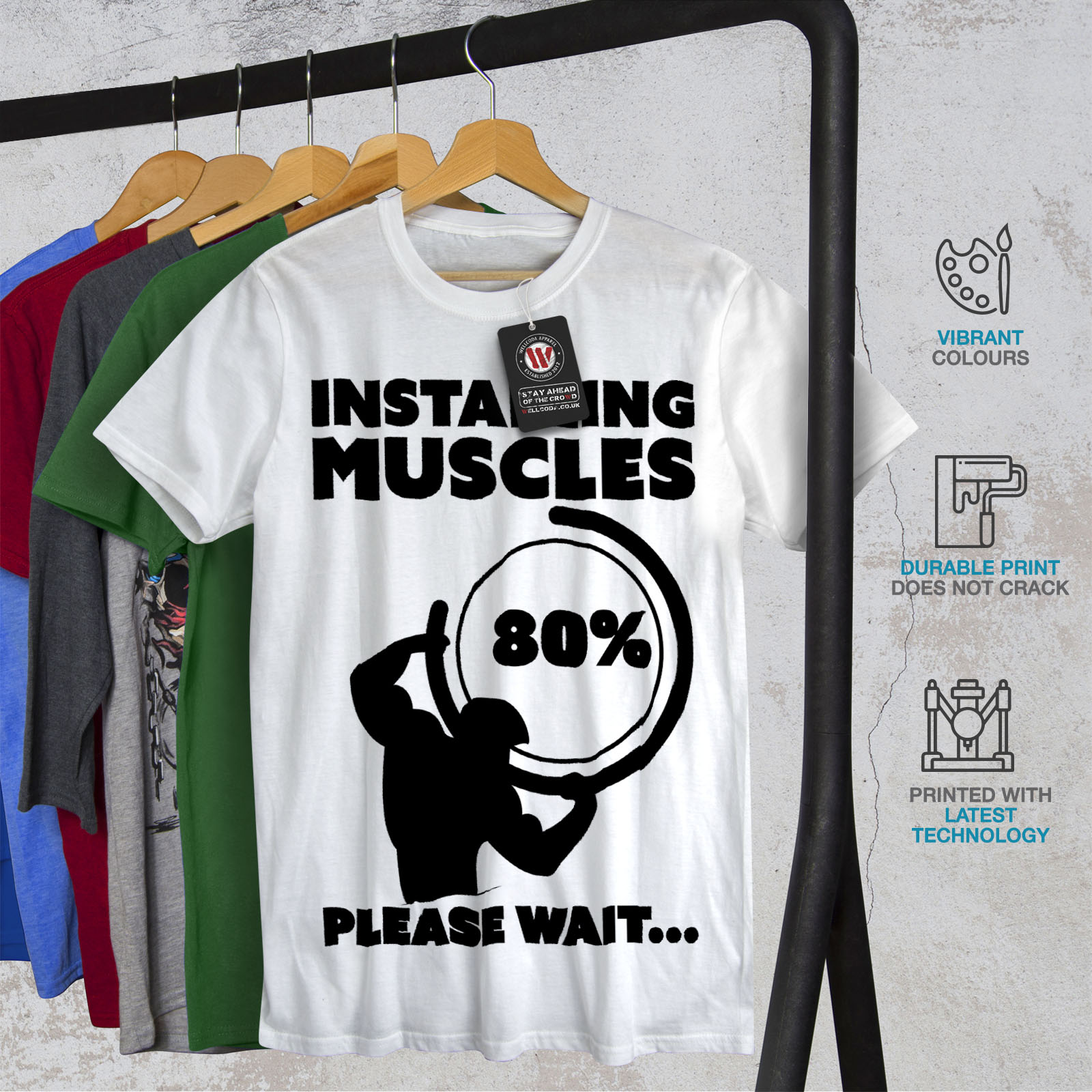 Wellcoda Muscle Gym Fitness Sport Mens T-shirt, Work Graphic Design Printed Tee | eBay