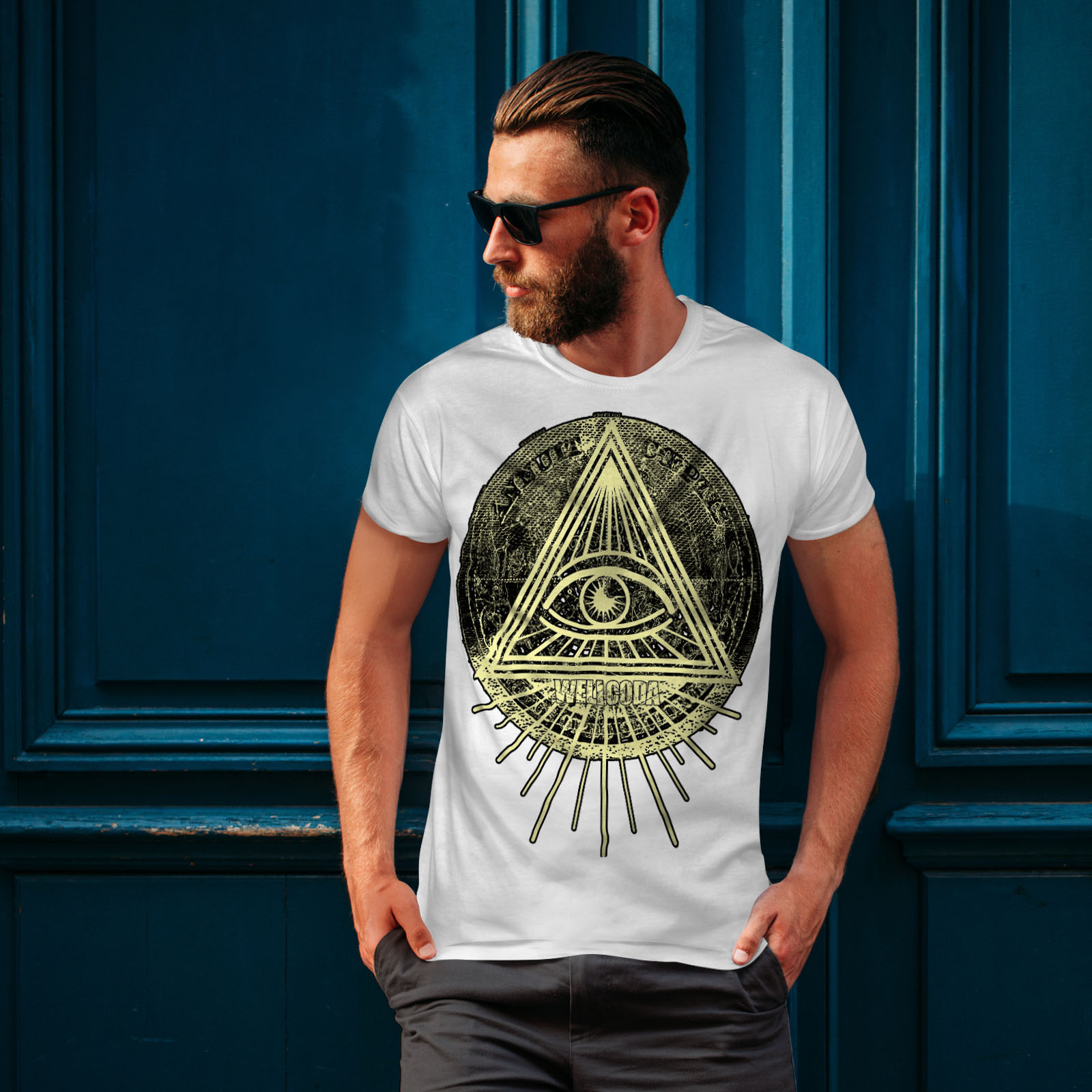 triangle cut in shirt