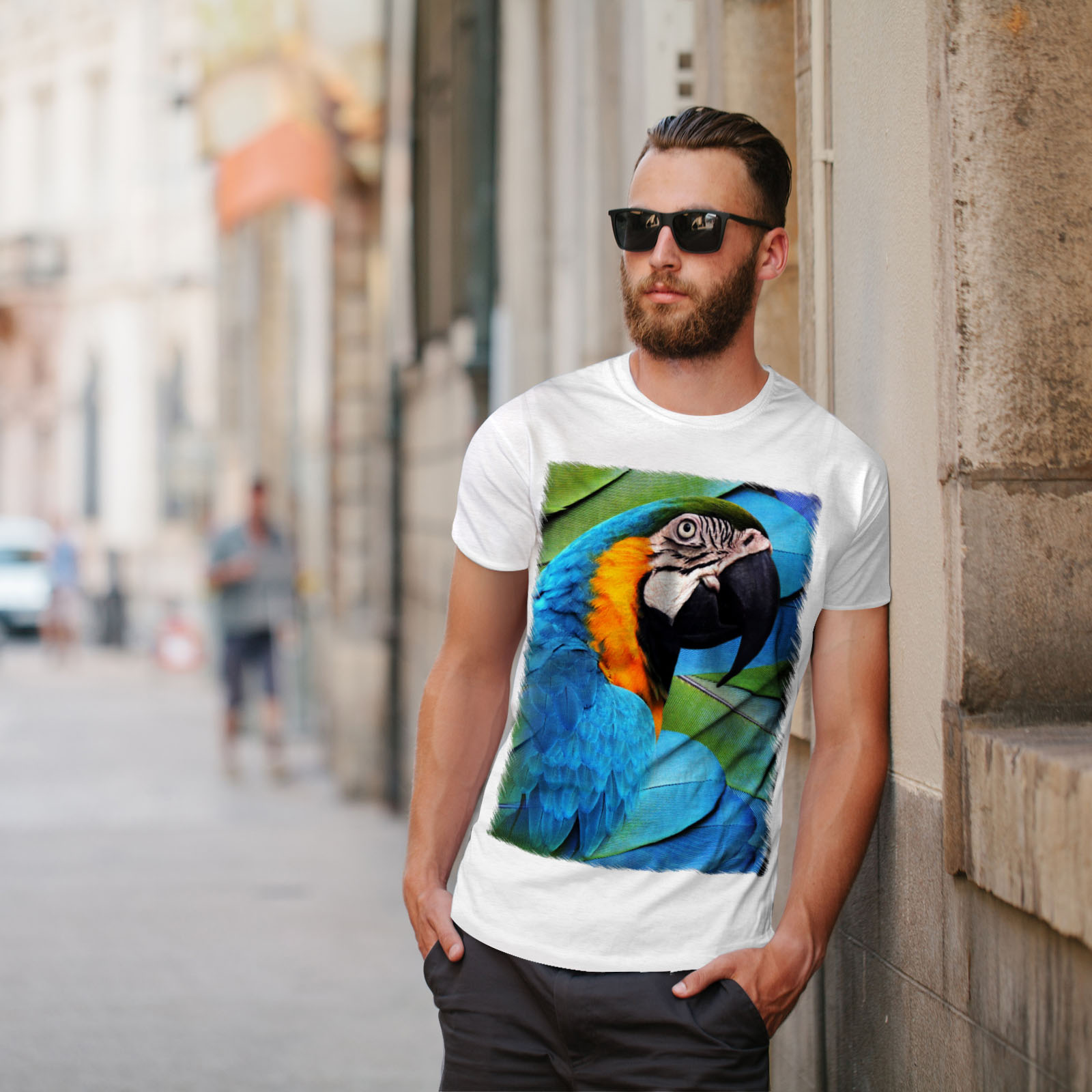 T shop shirt perroquet