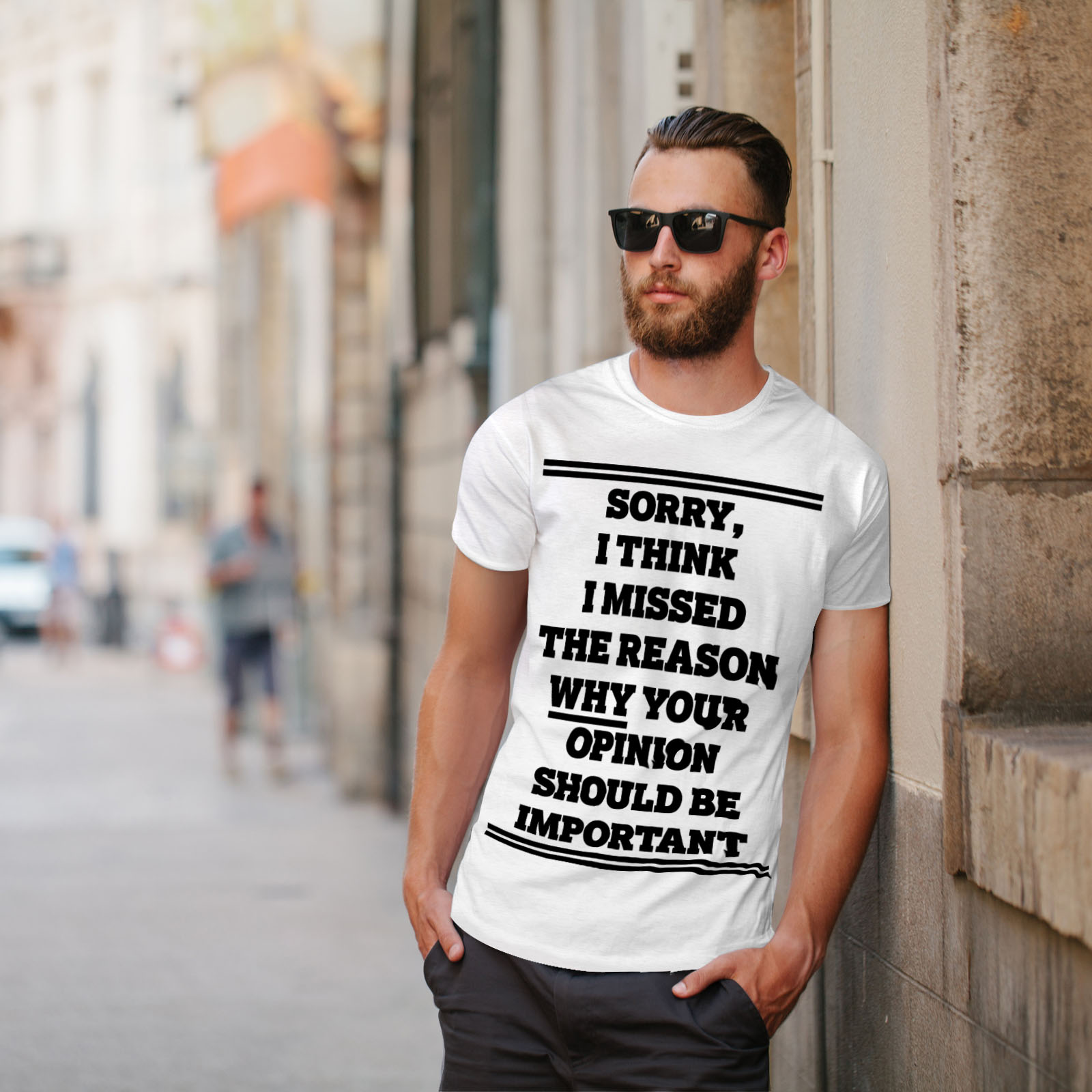 Wellcoda Opinion Offensive Funny Mens T-shirt, Lost Graphic Design ...