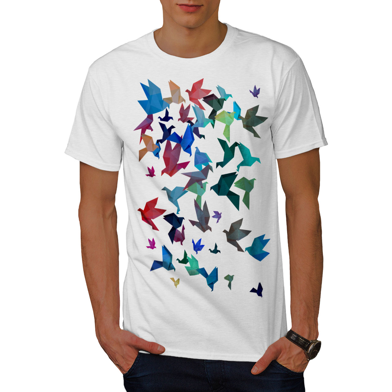 bird pattern shirt