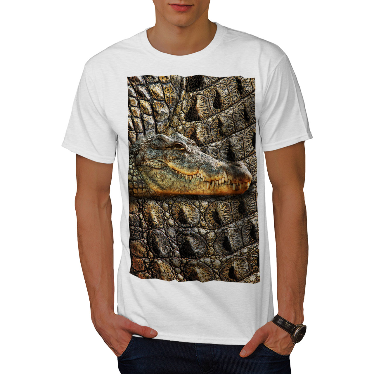crocodile design t shirt