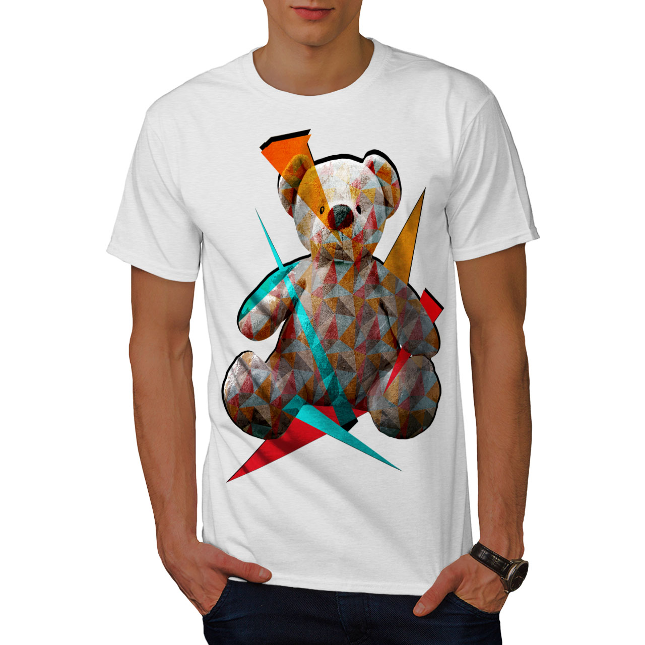 Wellcoda Teddy Bear Toy Cute Mens T-shirt, Nice Graphic Design Printed ...