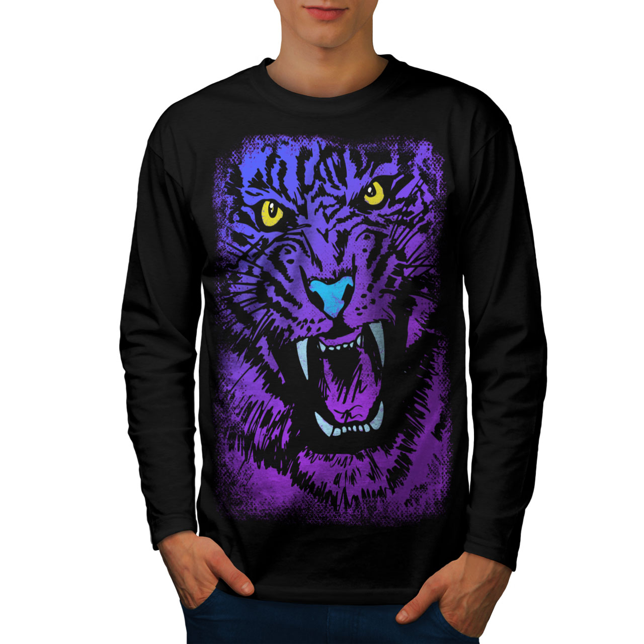 purple tiger shirt