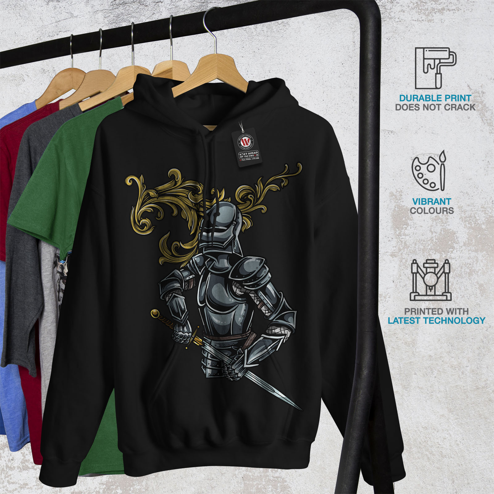 Suit Hooded Sweatshirt wellcoda Knight Stylish Fashion Womens Hoodie Suit Hooded Sweatshirt wellcoda Knight Stylish Fashion Womens Hoodie