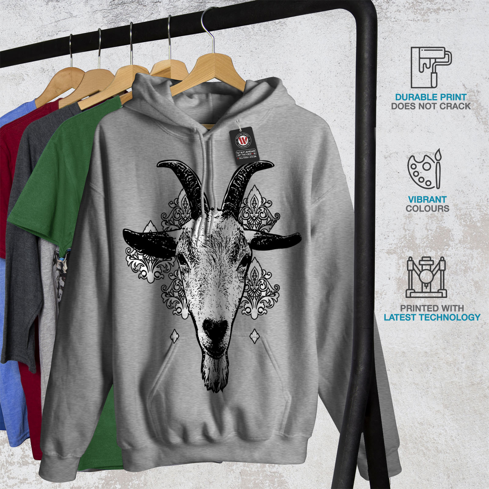 goat hoodie and sweatpants set