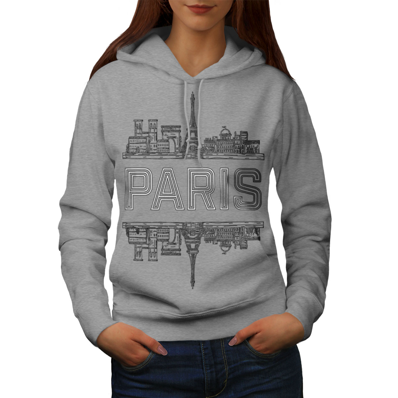 wellcoda Paris Landmark City Mens Sweatshirt Landmark Casual Jumper wellcoda Paris Landmark City Mens Sweatshirt Landmark Casual Jumper