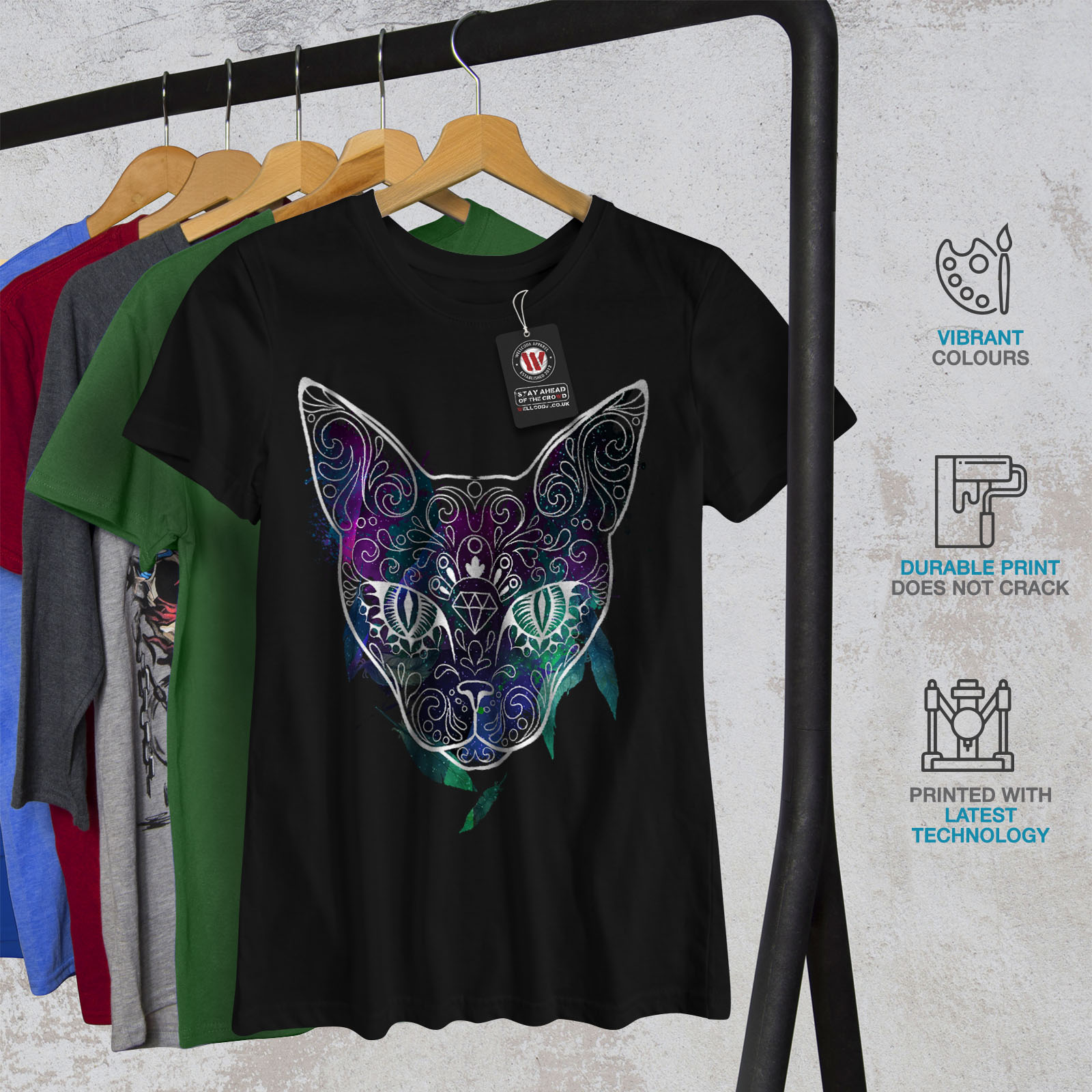 Mystic Nouveau Cosmos Animal Chat Femmes T-shirt Nouveau Mystic d08f4f Mystic Nouveau Cosmos Animal Chat Femmes T-shirt Nouveau Mystic d08f4f