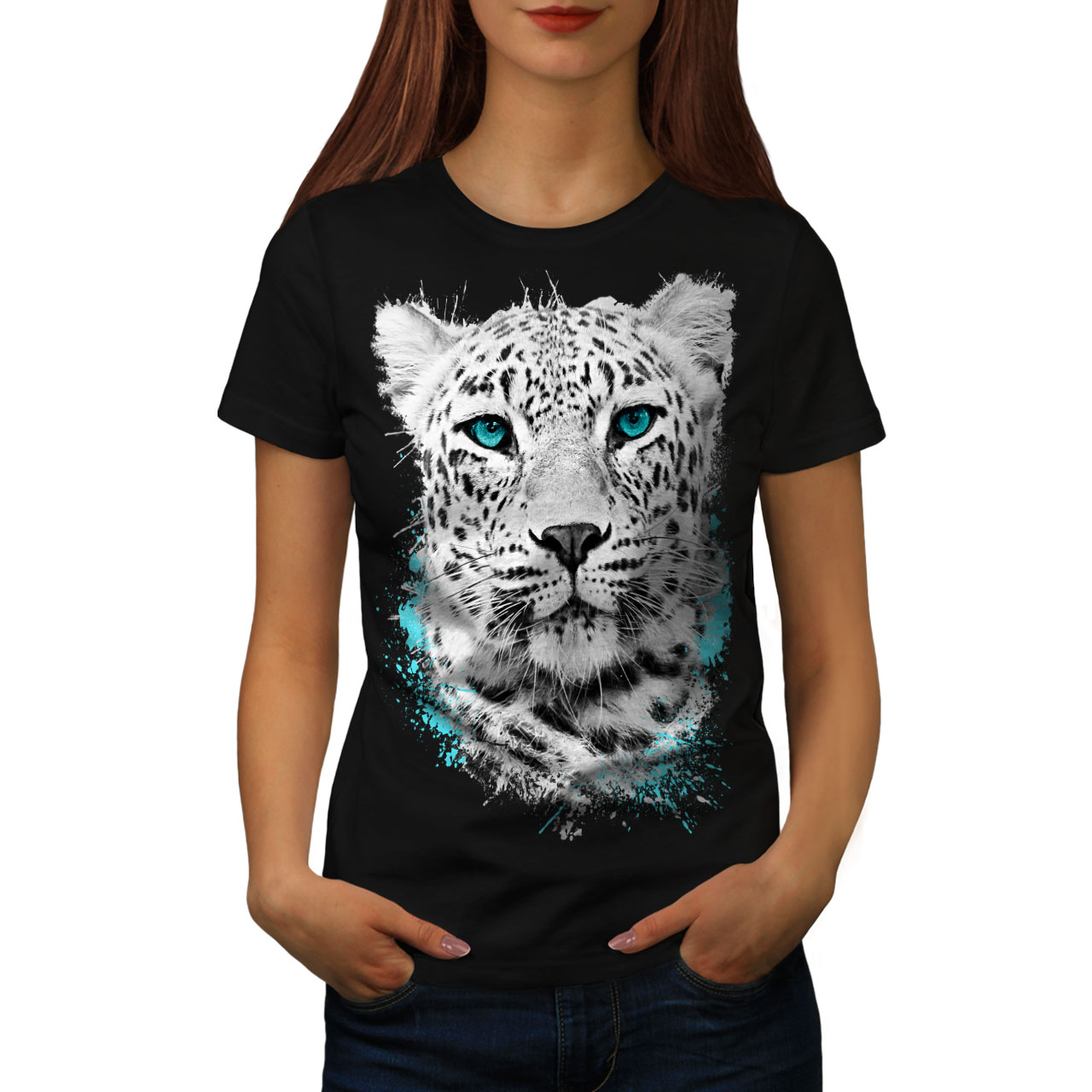 Wellcoda Tiger Animal Wild Cat Womens T-shirt, Noble Casual Design ...