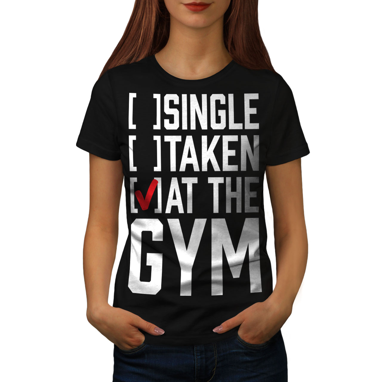 Download Wellcoda Single Taken Gym Womens T-shirt, Workout Casual ...
