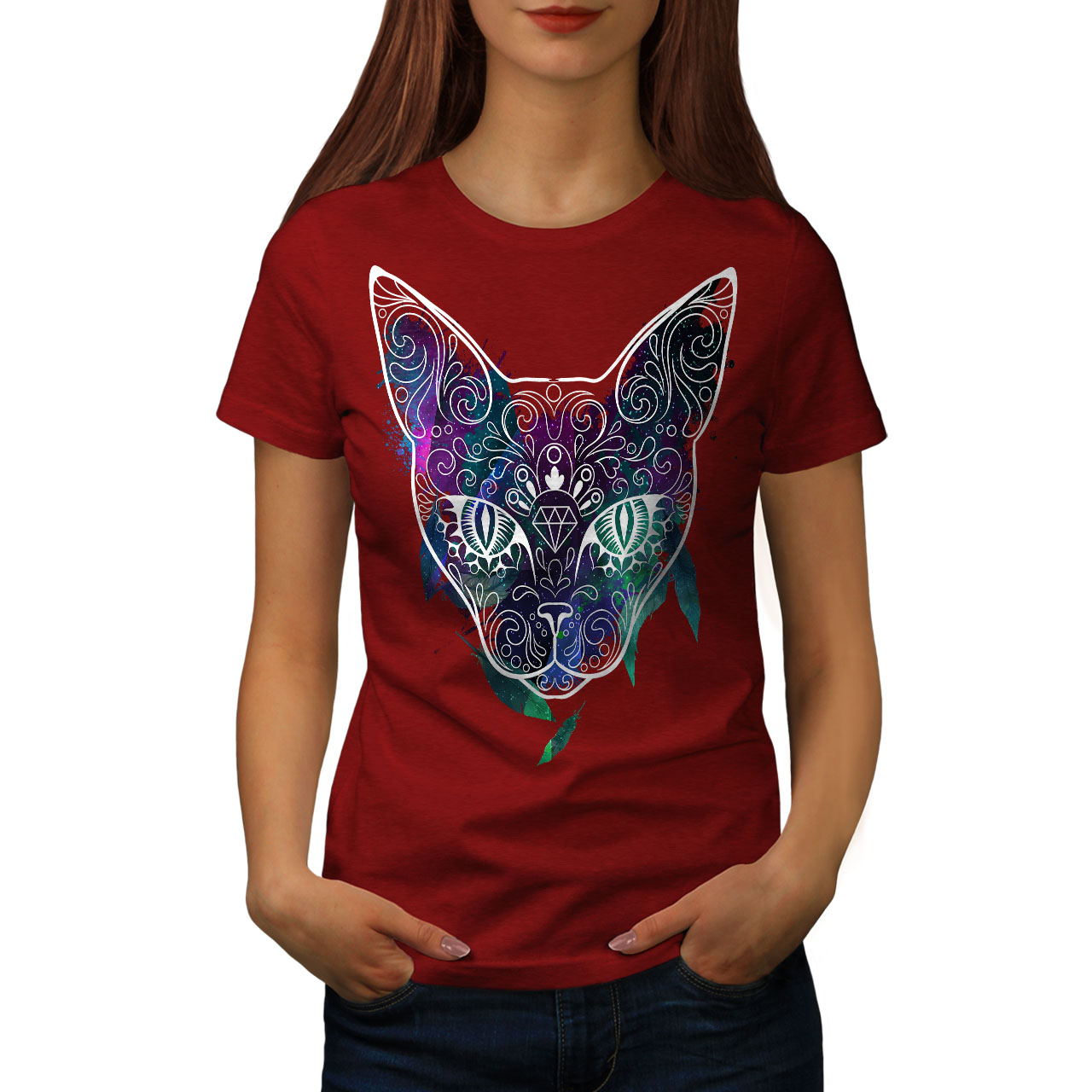 Mystic Nouveau Cosmos Animal Chat Femmes T-shirt Nouveau Mystic d08f4f Mystic Nouveau Cosmos Animal Chat Femmes T-shirt Nouveau Mystic d08f4f