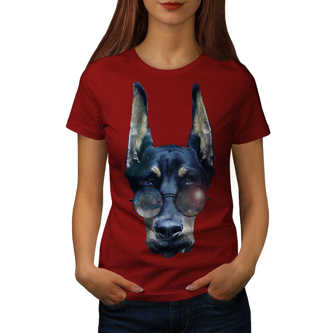 Cool Dog Doberman Animal Men Long Sleeve T-shirt NEWWellcoda