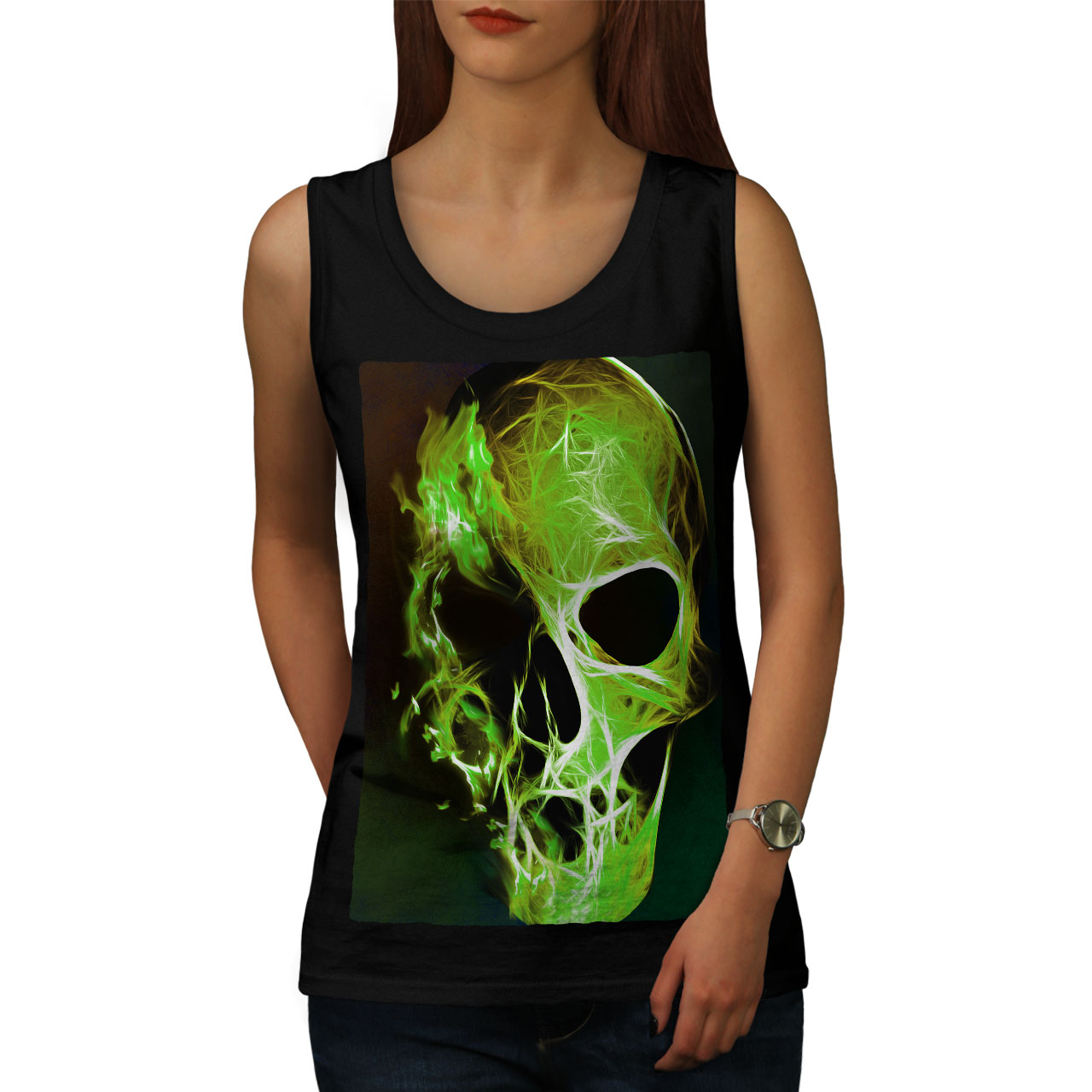 Skeleton Casual Jumper wellcoda Green Dead Goth Mens Sweatshirt