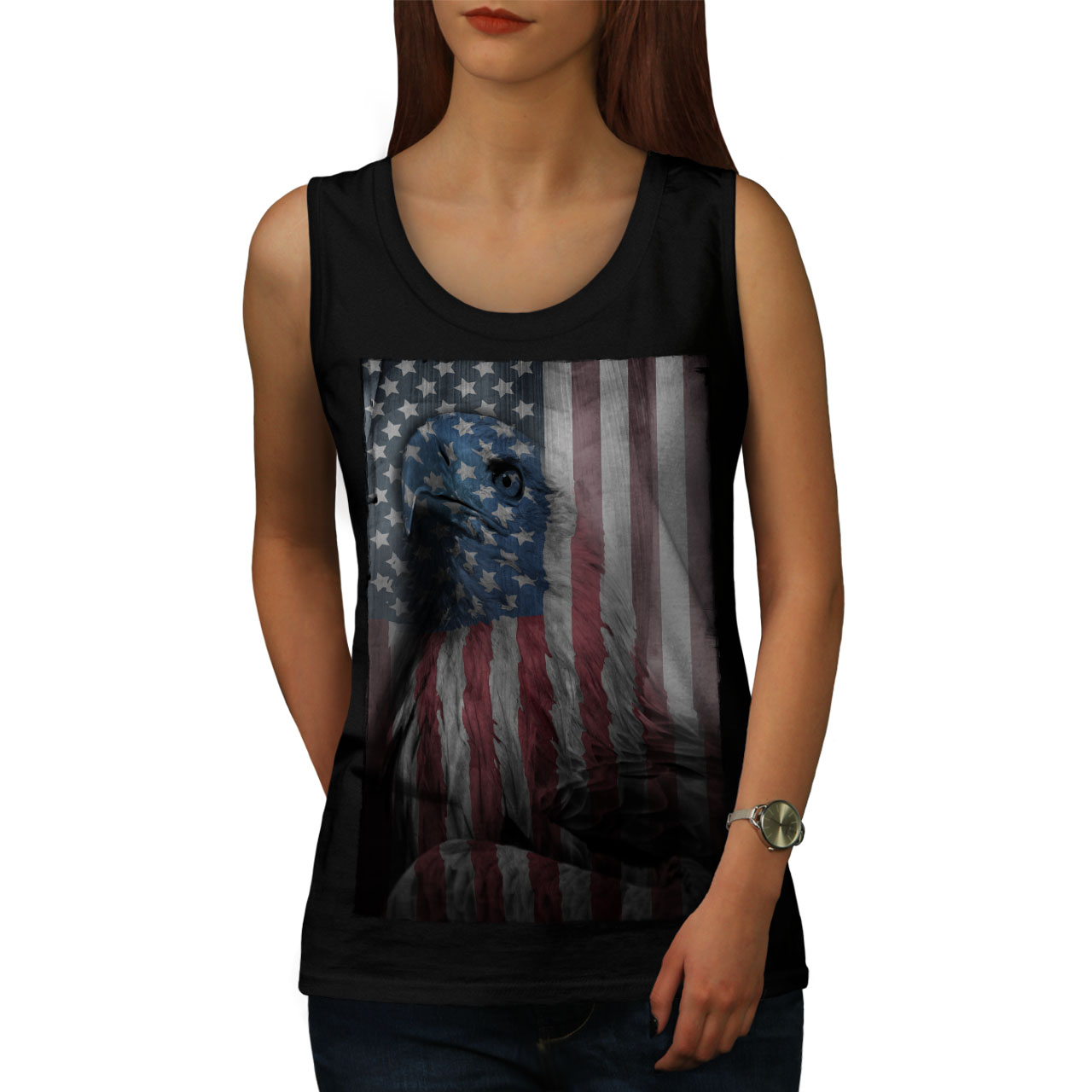 american eagle high neck tank