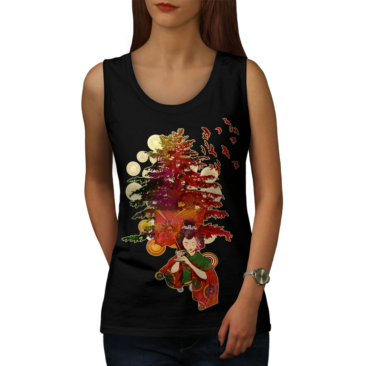 Geisha Japan Art Fantasy Men Sweatshirt NEWWellcoda