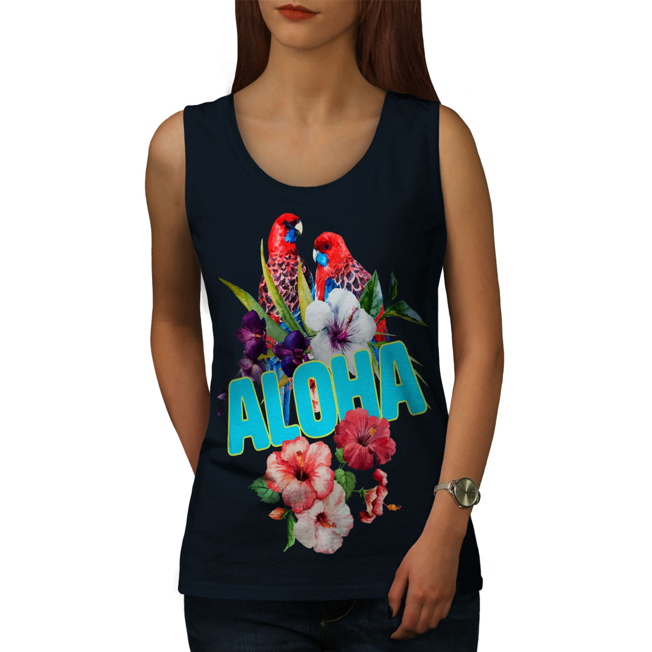 tank top hawaiian shirt