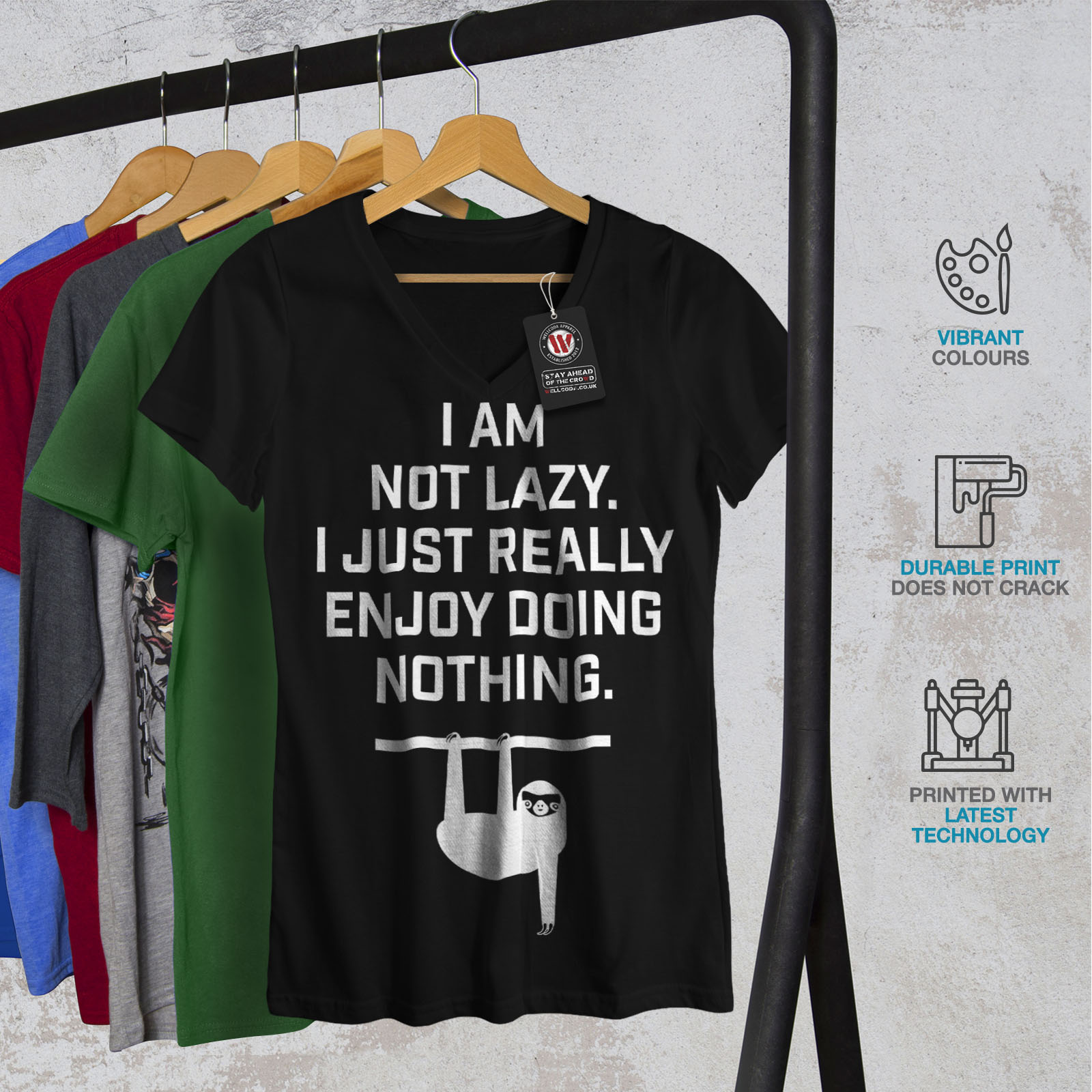 Doing My Best Graphic Style Design Tee Wellcoda Sloth Lazy Womens T-Shirt